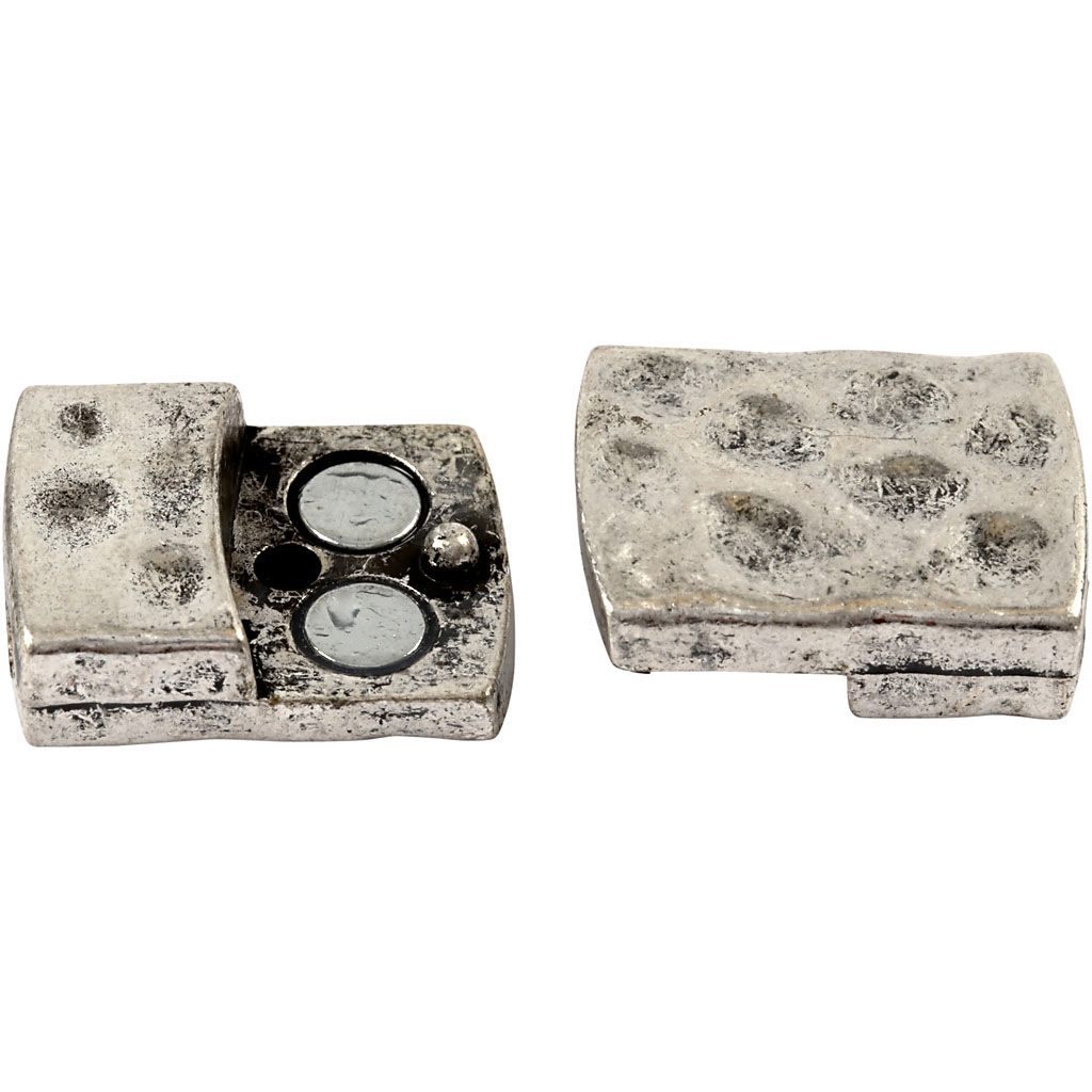 Magnetkinnitus, suurus 7x29 mm, augu suurus 3x10 mm, antiikhõbe, 1 tk - Image 6
