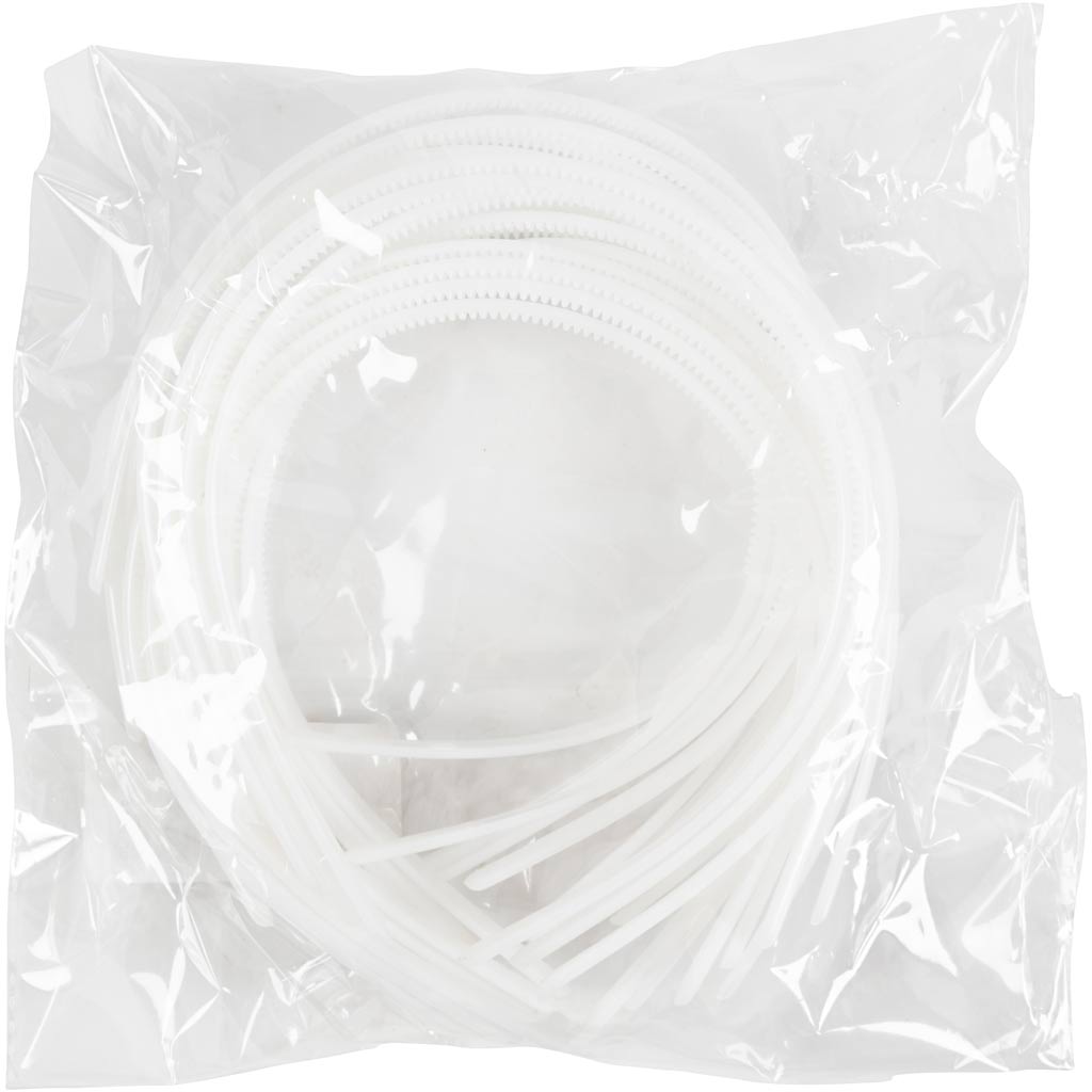 Juuksepaelad, W: 8 mm, valge, 20 tk/ 1 pakk - Image 2