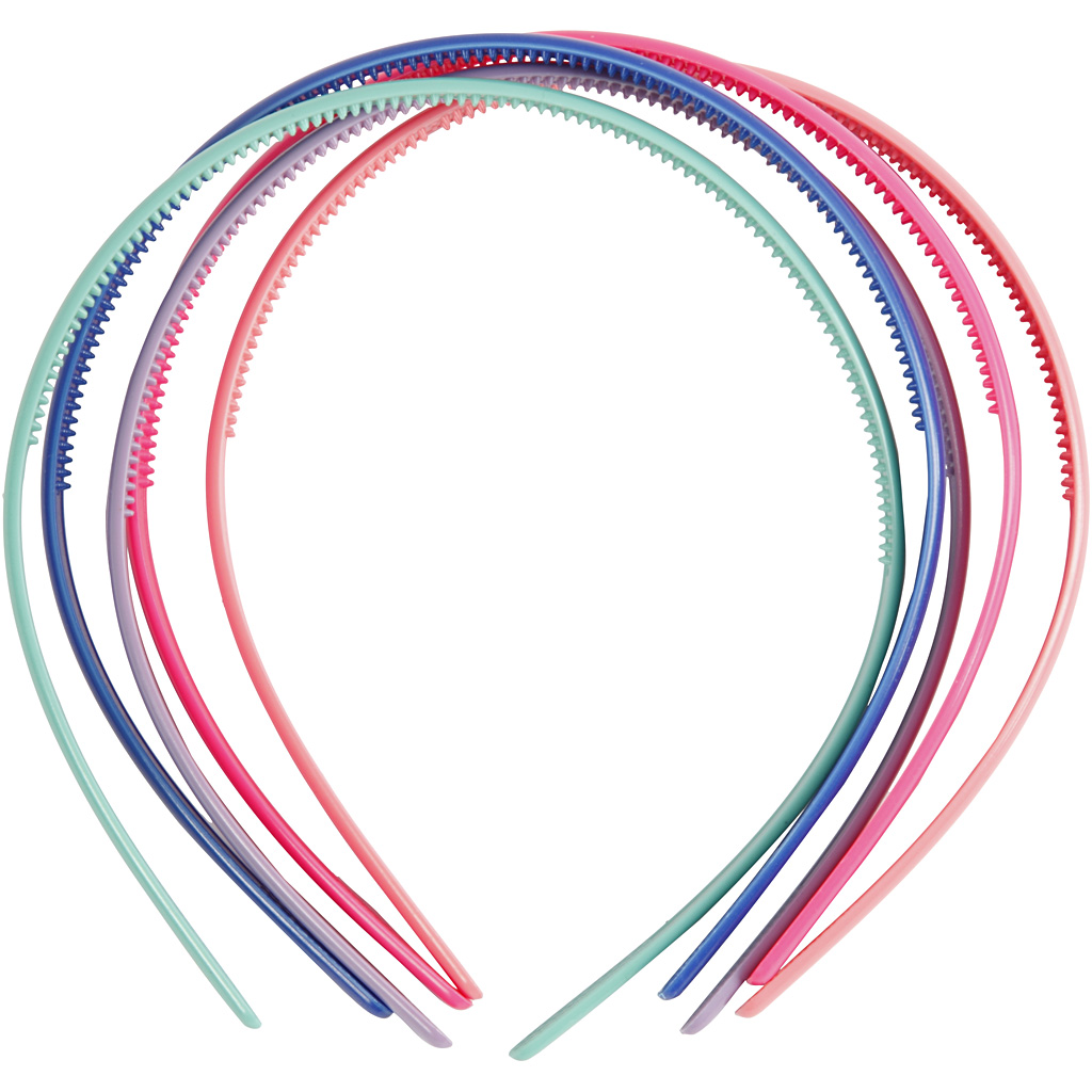 Juuksepaelad, W: 8 mm, erinevad värvid, 5 tk/ 1 pakk - Image 3