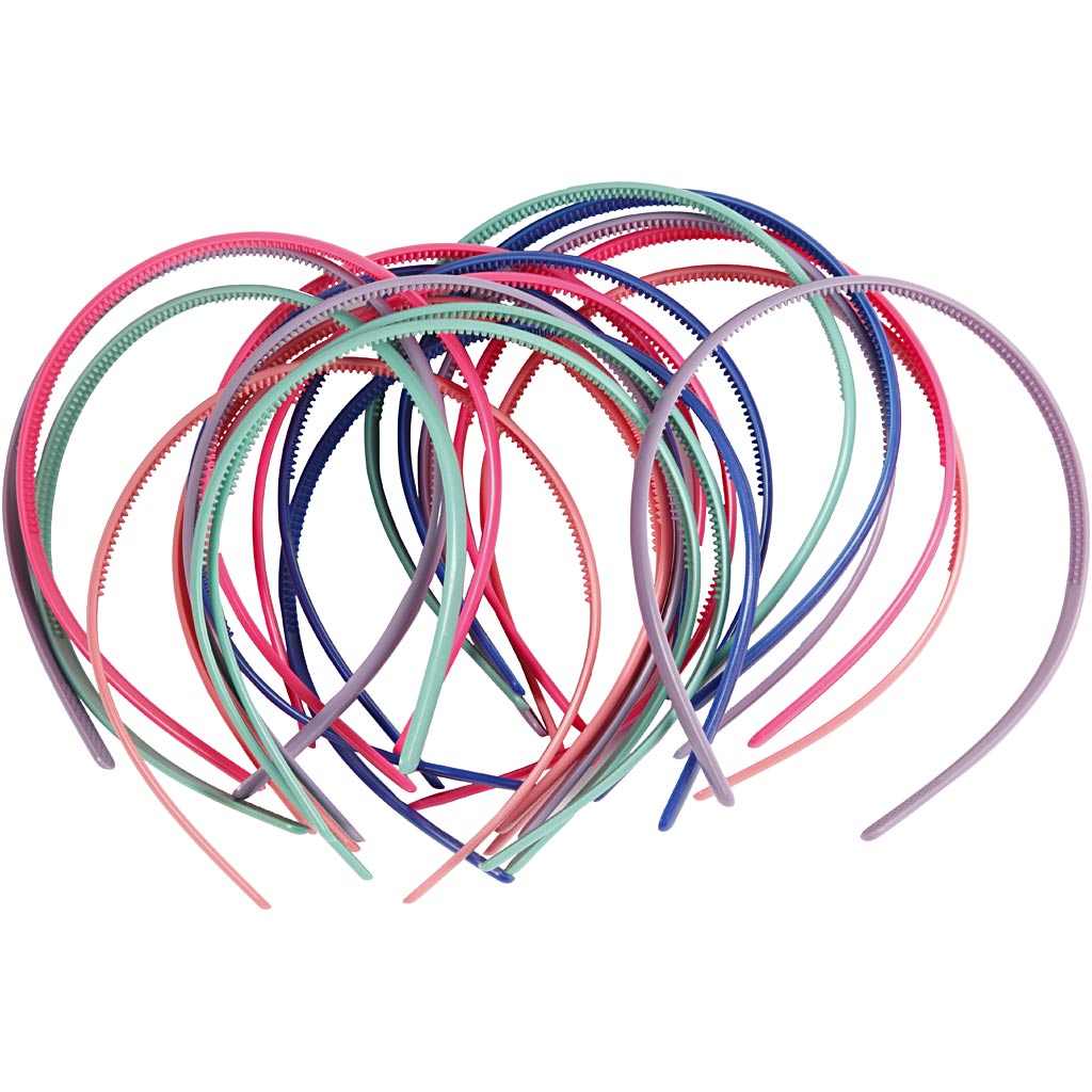 Juuksepaelad, W: 8 mm, erinevad värvid, 20 tk/ 1 pakk - Image 3