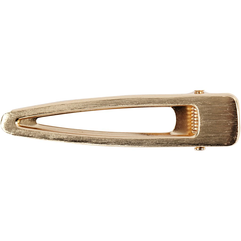 Juukseklapp, L: 75 mm, W: 16 mm, kullatud, 1 tk - Image 3