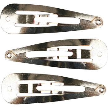 Juukseklambrid, L: 45 mm, W: 14 mm, hõbetatud, 100 tk/ 1 pakk