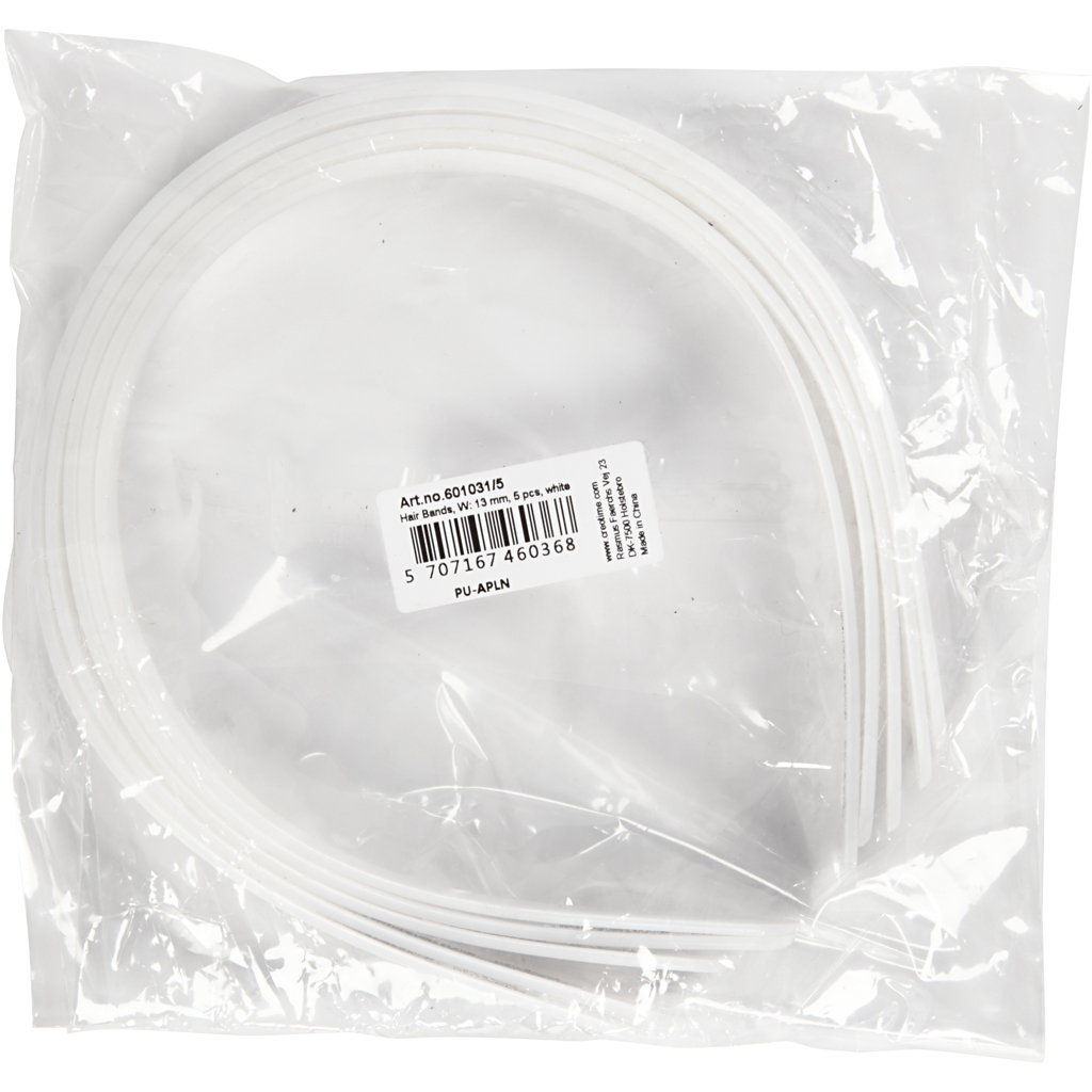 Juukselint, W: 13 mm, valge, 5 tk/ 1 pakk - Image 2