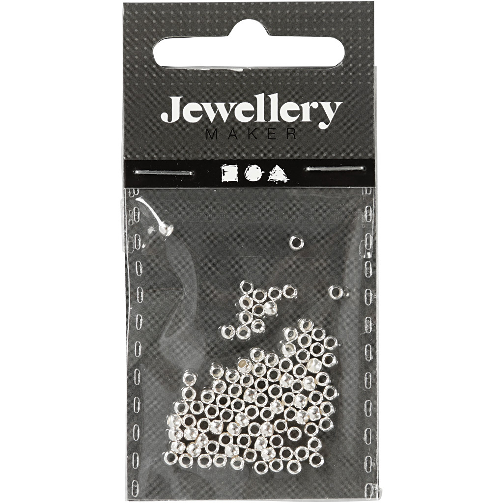 Crimp helmed, diameeter. 2,5 mm, hõbedane, 100 tk/ 1 pakk - Image 2