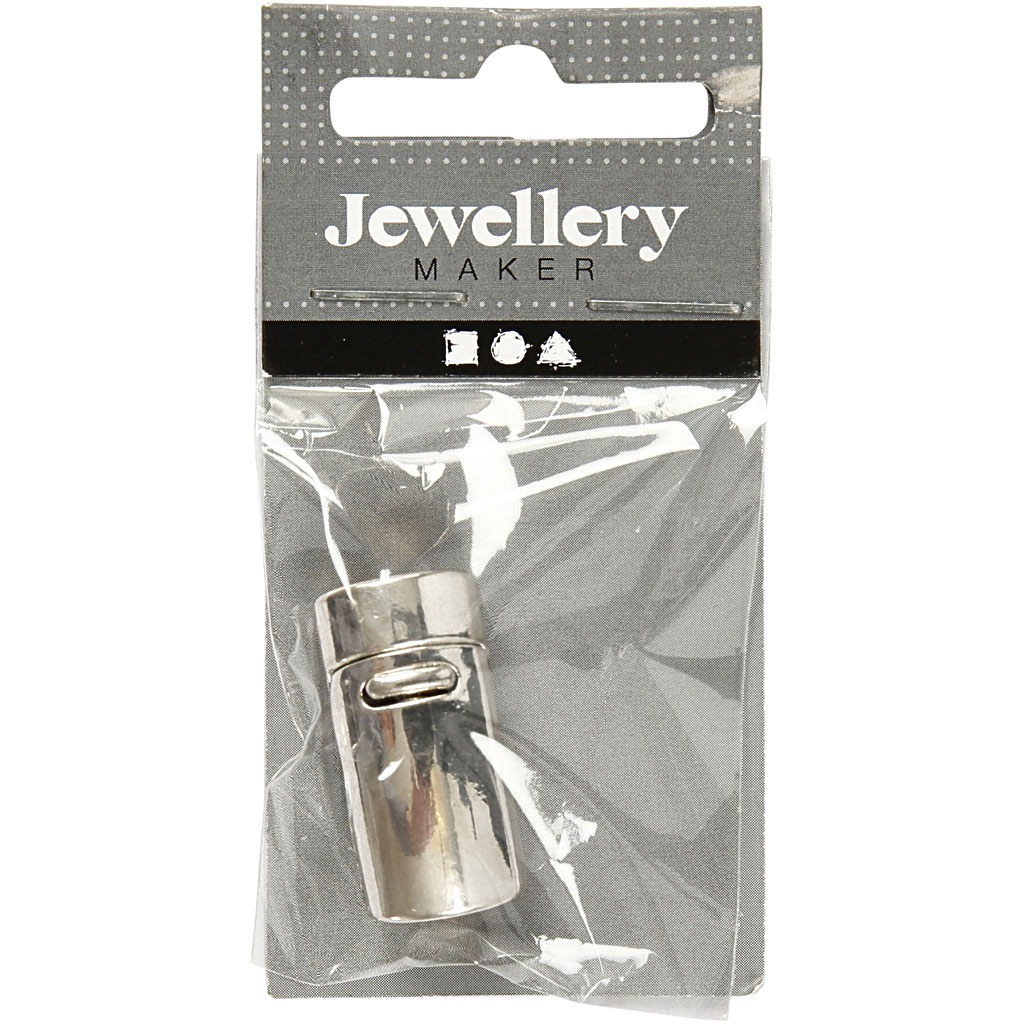 Magnetkinnitus, diameeter. 26 mm, augu suurus 10 mm, antiikhõbe, 1 tk. - Image 2