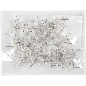 Kõrvarõngad, L: 13 mm, hõbetatud, 100 tk/ 1 pakk - Image 2