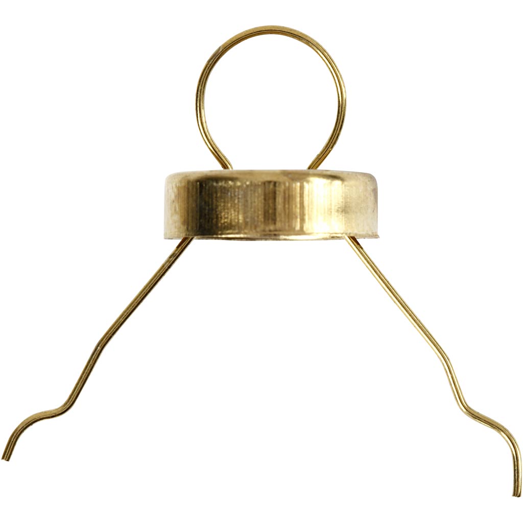 Rippuvad kaunistused, diameeter. 13 mm, augu suurus 5 mm, kuldne, 25 tk/ 1 pakk - Image 3