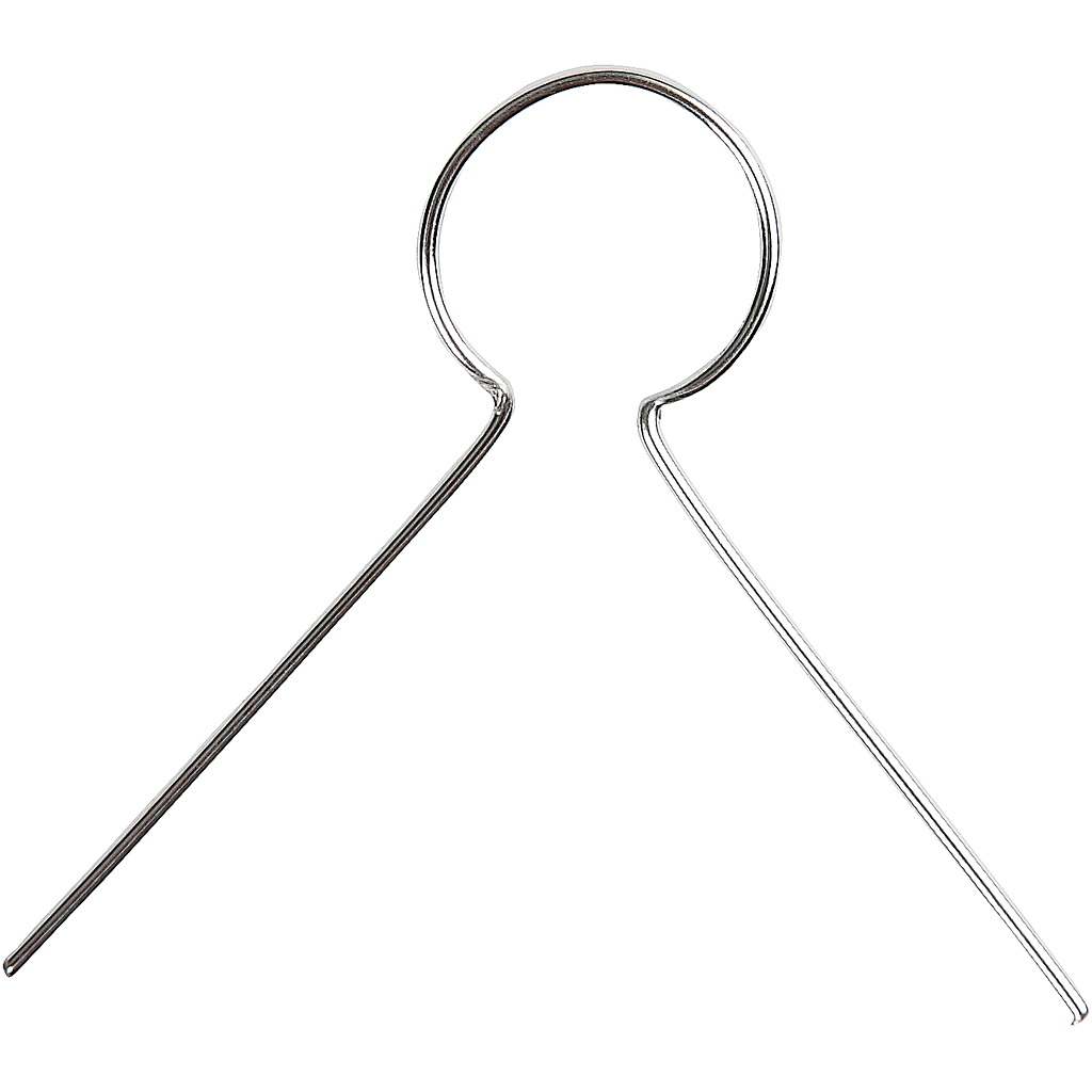 Rippuvad kaunistused, L: 22 mm, augu suurus 8 mm, hõbetatud, 50 tk/ 1 pakk