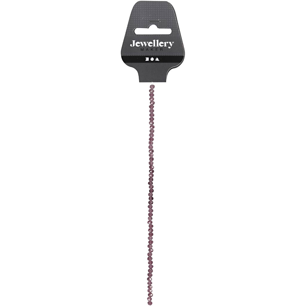 Lihvitud helmed, diameeter. 4 mm, augu suurus 1 mm, lilla, 45 tk/ 1 pakk - Image 2