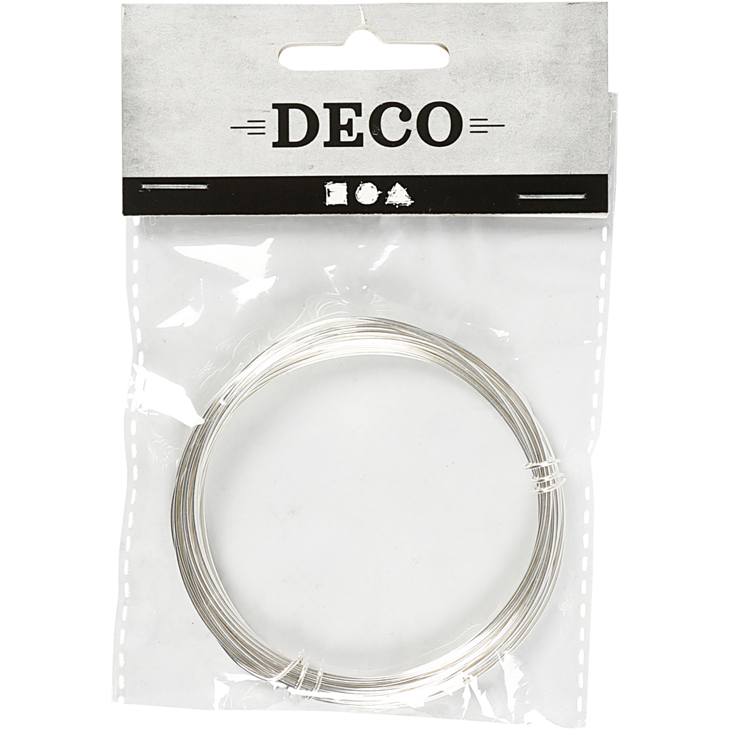 Hõbetatud traat, paksus 0,8 mm, hõbetatud, 6 m/ 1 rull - Image 2