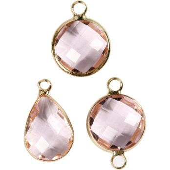 Ehted ripats, H: 15-20 mm, augu suurus 2 mm, heleroosa, 6 tk/ 1 pakk