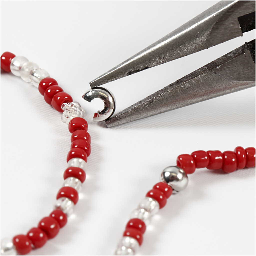 Crimp Bead Cover, diameeter. 5 mm, hõbetatud, 50 tk/ 1 pakk - Image 3