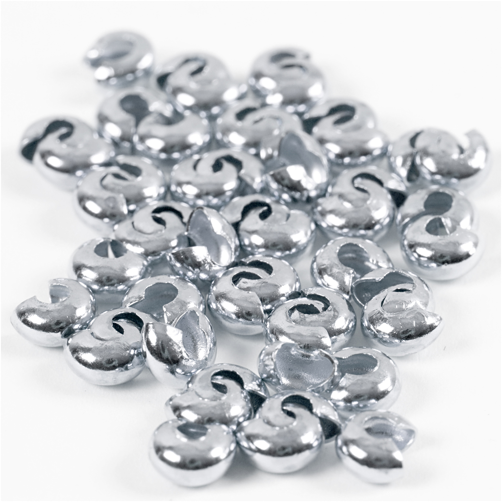 Crimp Bead Cover, diameeter. 5 mm, hõbetatud, 500 tk/ 1 pakk - Image 5