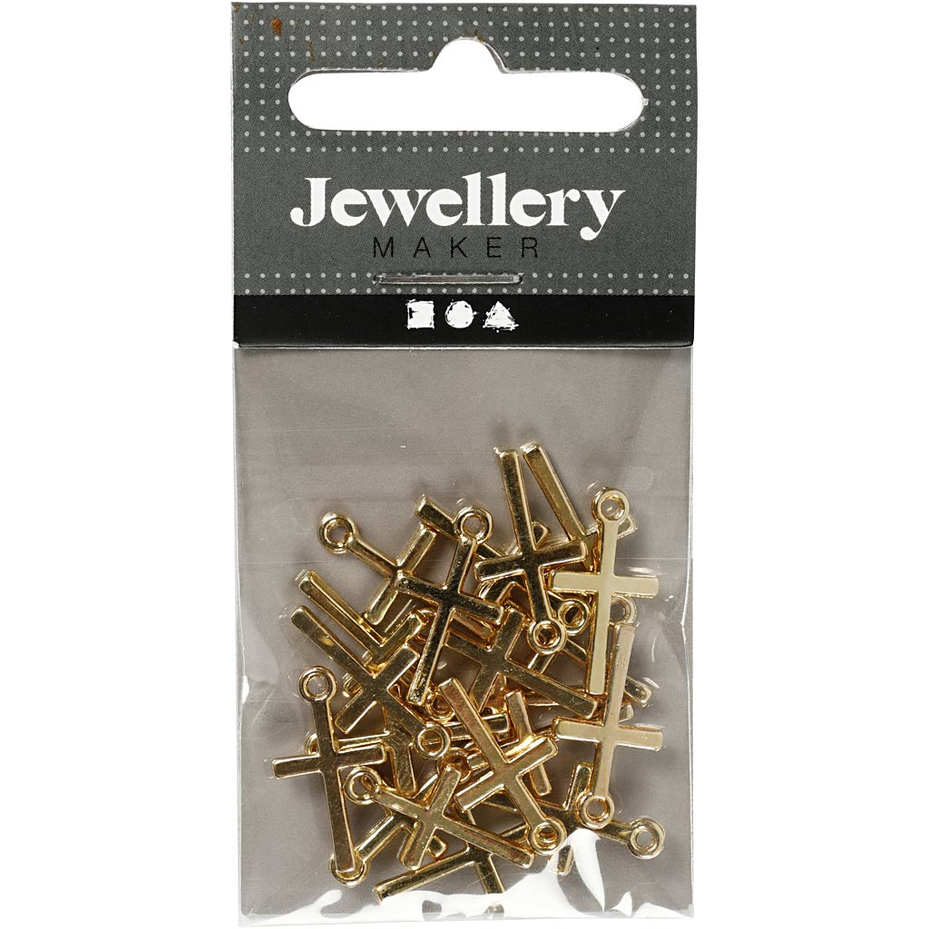 Rist ripats, suurus 10x18 mm, kullatud, 20 tk/ 1 pakk - Image 2