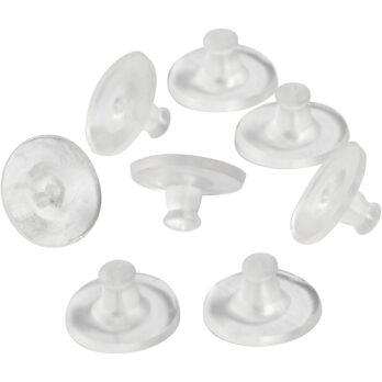 Kõrvarõngad, diameeter. 10 mm, läbipaistev, 10 paari/ 1 pakk