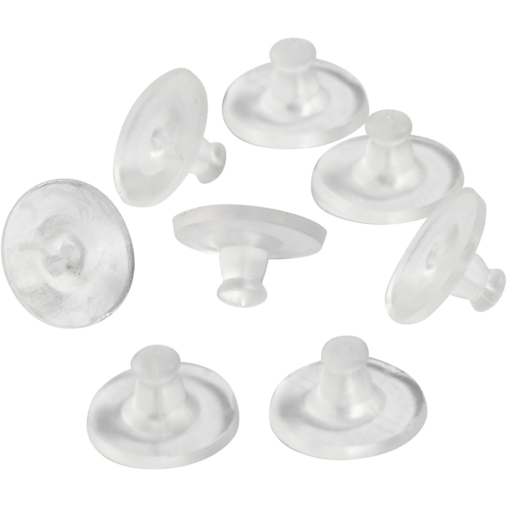 Kõrvarõngad, diameeter. 10 mm, läbipaistev, 10 paari/ 1 pakk