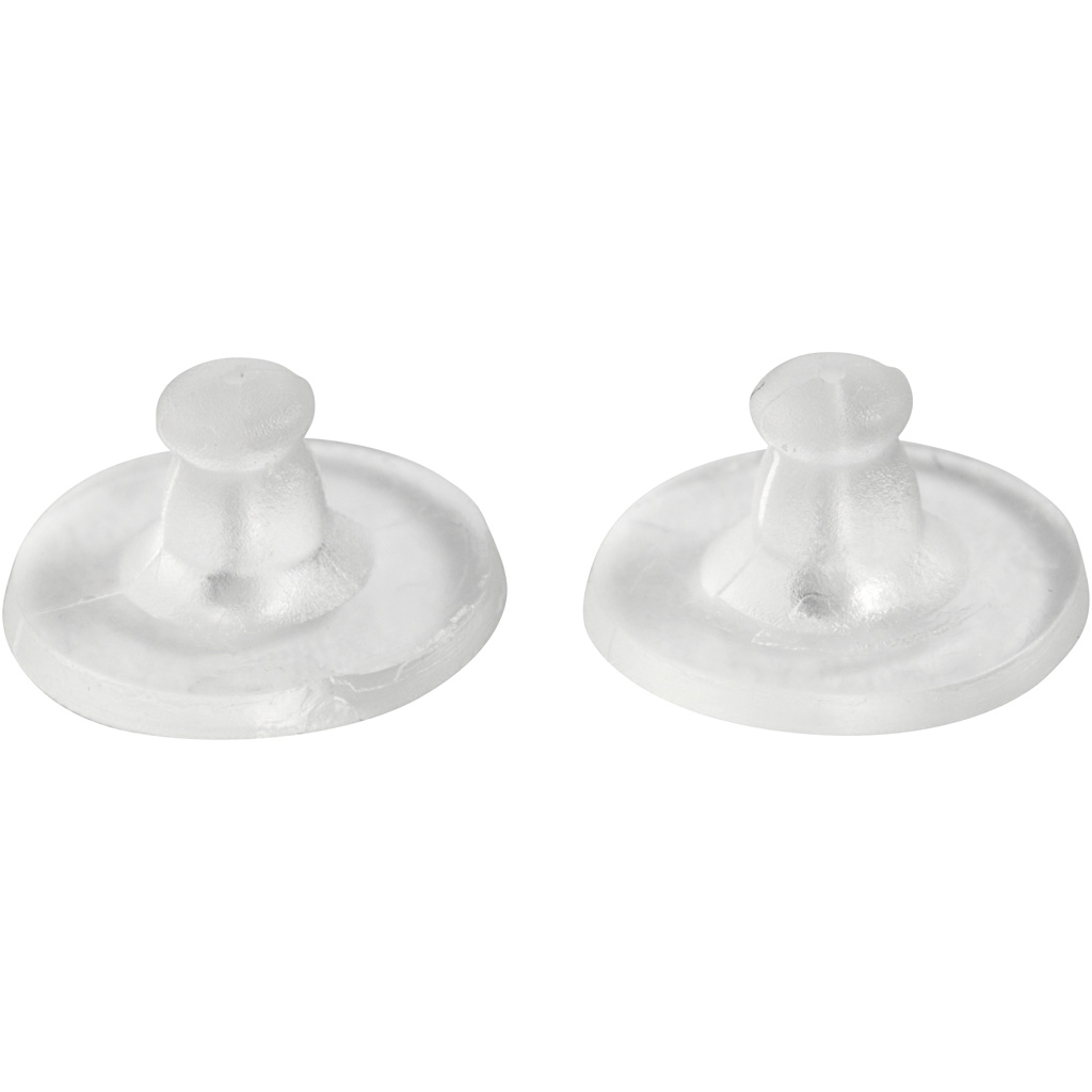 Kõrvarõngad, diameeter. 10 mm, läbipaistev, 10 paari/ 1 pakk - Image 3