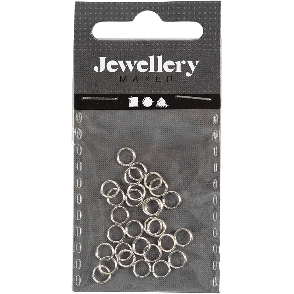 Split Ring, diameeter. 5 mm, hõbetatud, 30 tk/ 1 pakk - Image 2