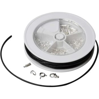 Ehted stardikomplekt, nahkpitsid, must, hõbetatud, 1 komplekt