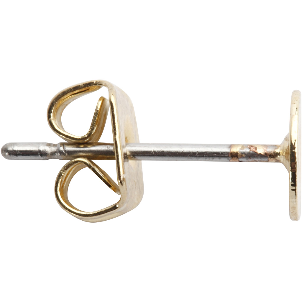 Kõrvarõngad, L: 13 mm, kullatud, 10 tk/ 1 pakk