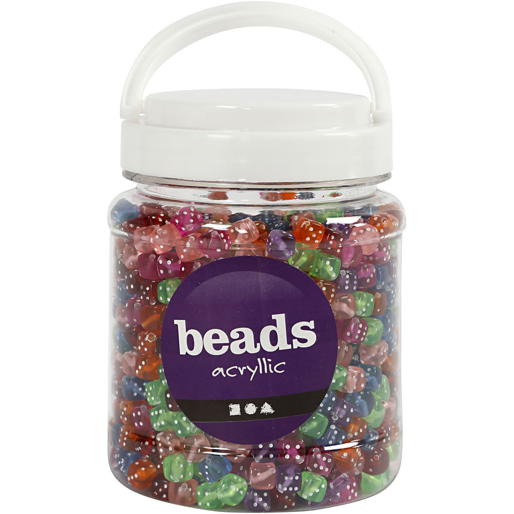 Nopiakujulised helmed, suurus 7x7 mm, augu suurus 1,5 mm, ca. 1070 tk, erinevad värvid, 510 g, 700 ml/ 1 tuub. - Image 2