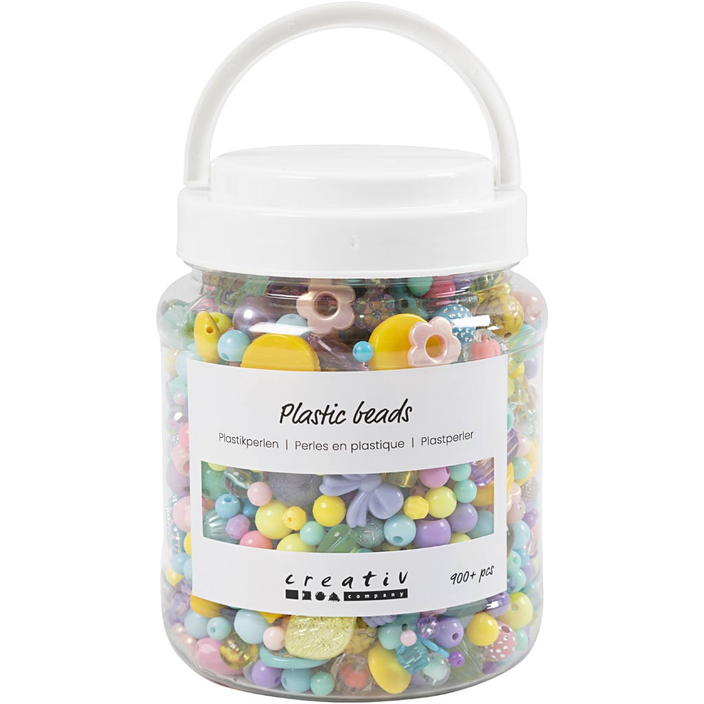 Plastist helmed, diameeter. 5-35 mm, augu suurus 1-8 mm, ca. 900 tk, erinevad värvid, 700 ml/ 1 tünn. - Image 2