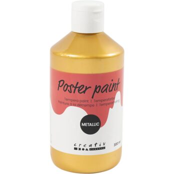 Plakatvärv Metallic, kuldne, 300 ml/ 1 pakk