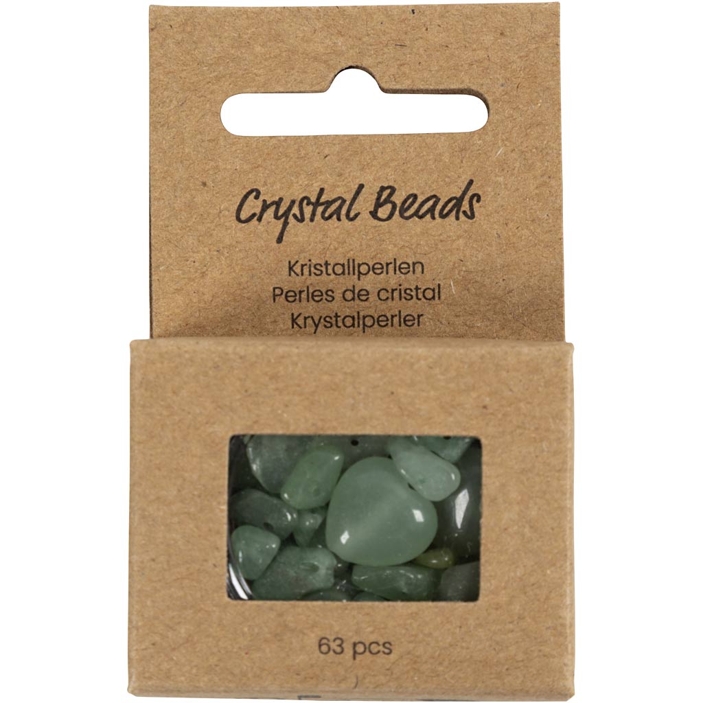 Kristallhelmed, aventuriin, diameeter. 7-12 mm, augu suurus 1 mm, roheline, 63 tk/ 1 pakk - Image 2