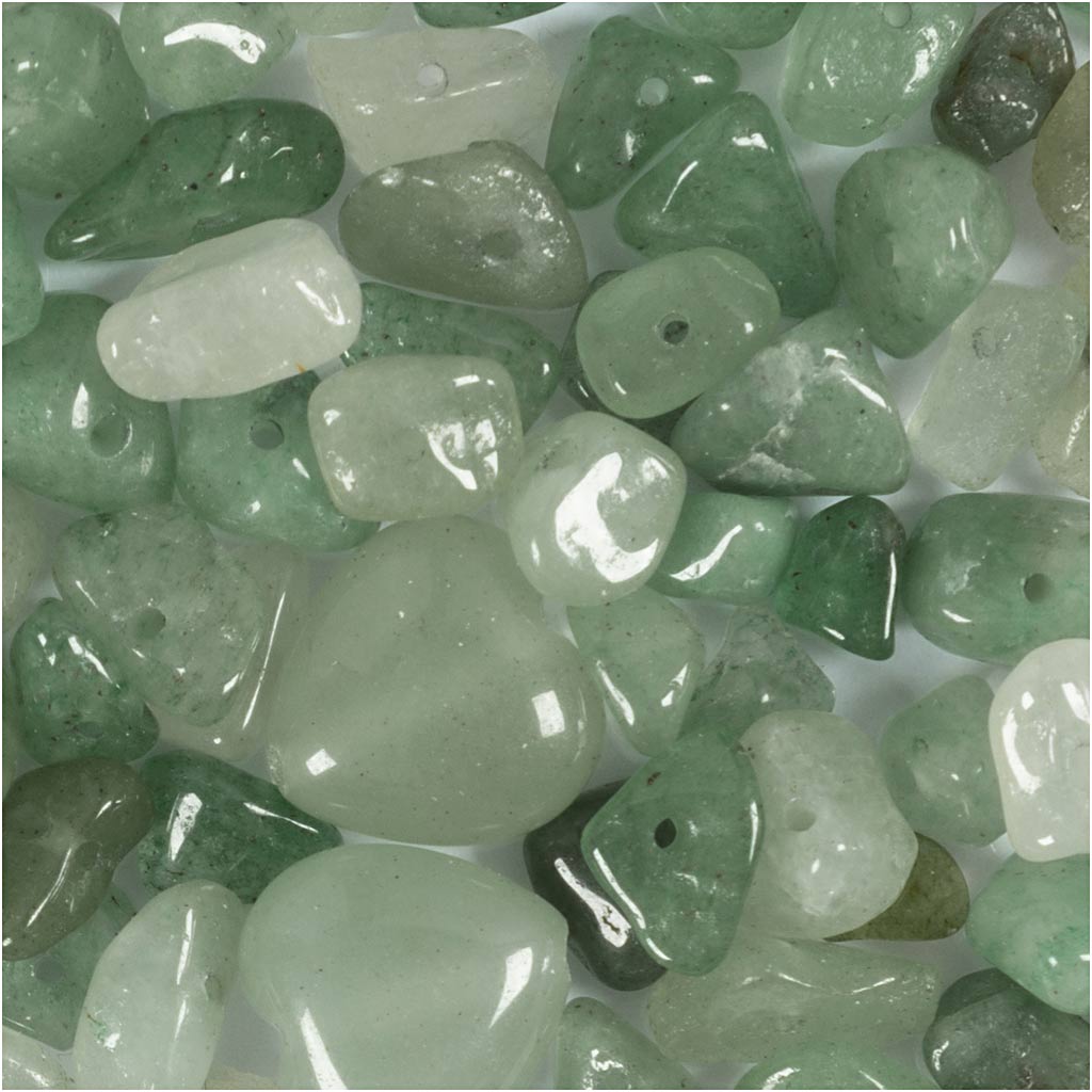 Kristallhelmed, aventuriin, diameeter. 7-12 mm, augu suurus 1 mm, roheline, 63 tk/ 1 pakk - Image 5