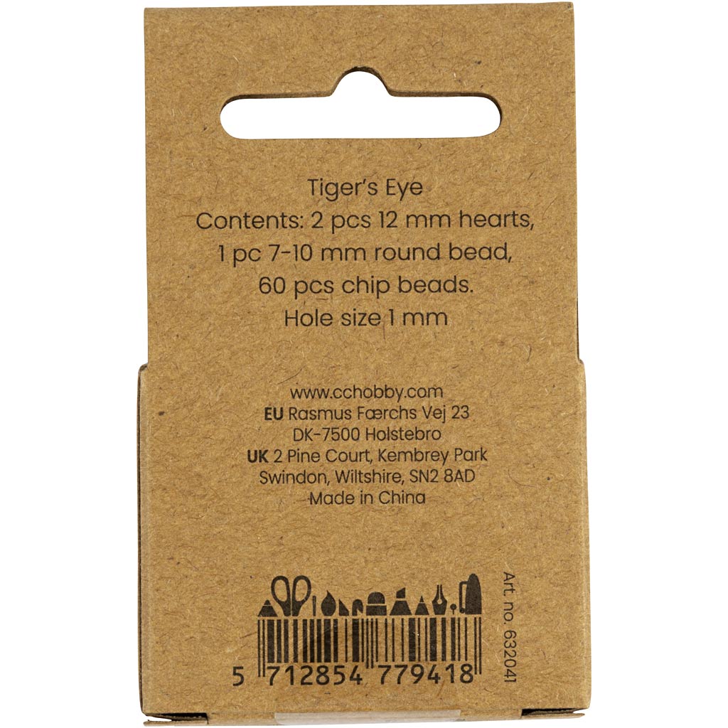 Kristallhelmed, tiigrisilm, diameeter. 7-12 mm, augu suurus 1 mm, pruun, 63 tk/ 1 pakk - Image 3