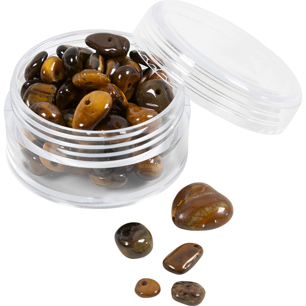 Kristallhelmed, tiigrisilm, diameeter. 7-12 mm, augu suurus 1 mm, pruun, 63 tk/ 1 pakk - Image 4