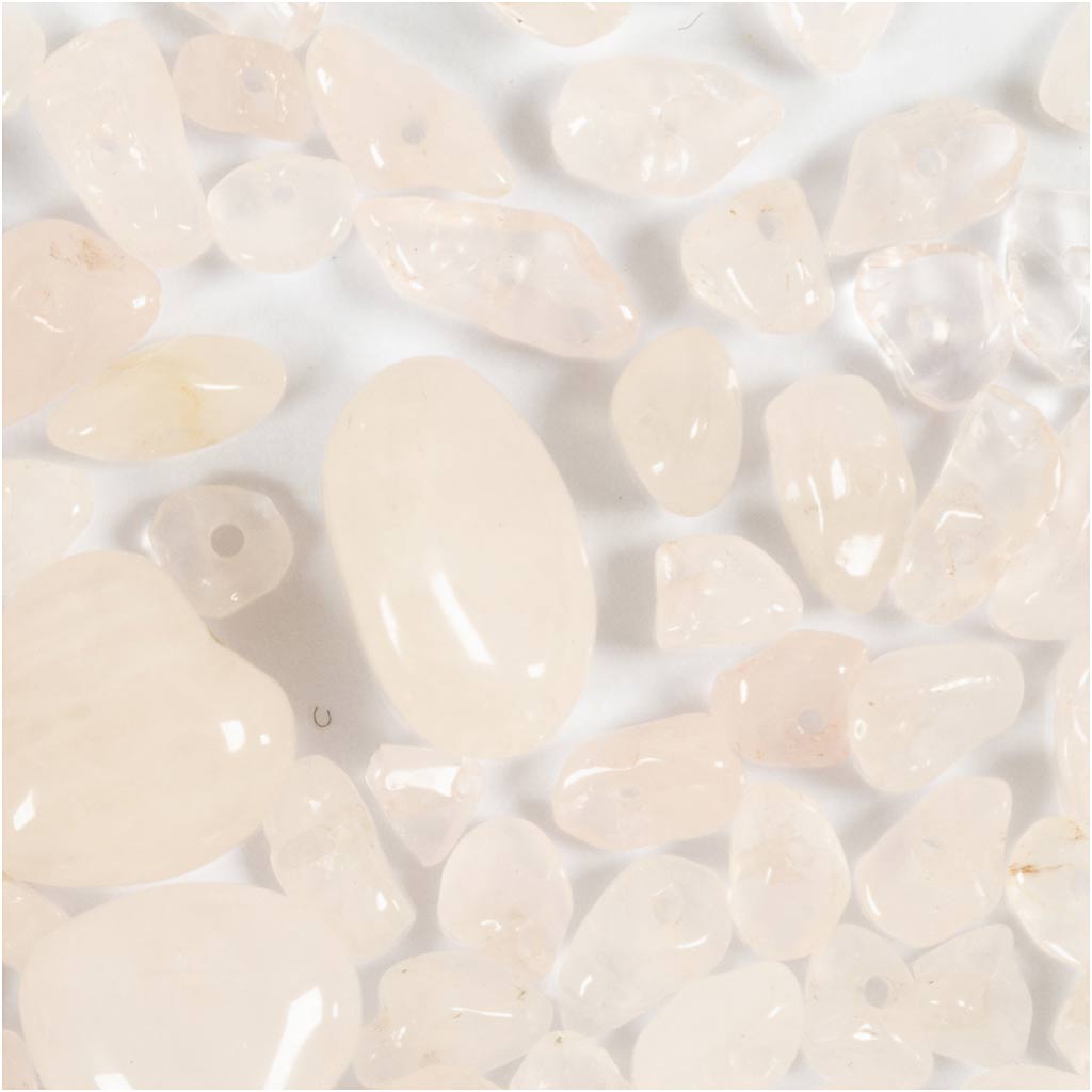 Kristallhelmed, roosikvarts, diameeter. 7-12 mm, augu suurus 1 mm, roosa, 63 tk/ 1 pakk - Image 5