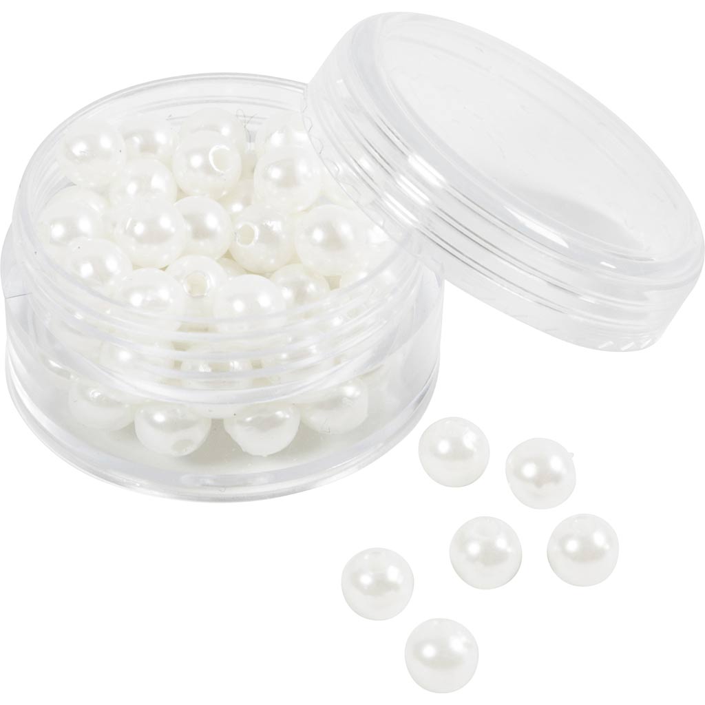 Vahahelmed, diameeter. 6 mm, augu suurus 1,9 mm, pärlmutter, 65 tk/ 1 pakk - Image 4