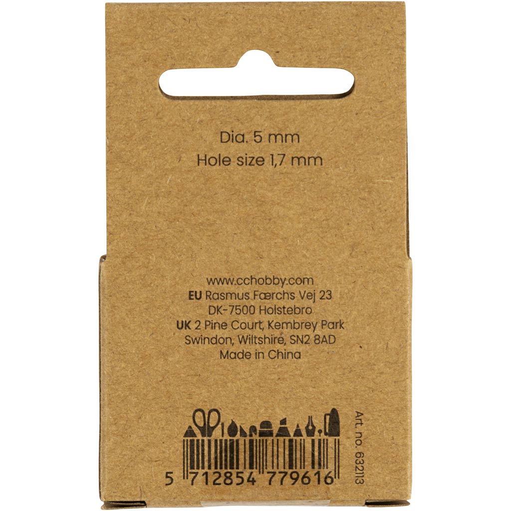 Vahahelmed, diameeter. 5 mm, augu suurus 1,7 mm, pärlmutter, 110 tk/ 1 pakk - Image 3