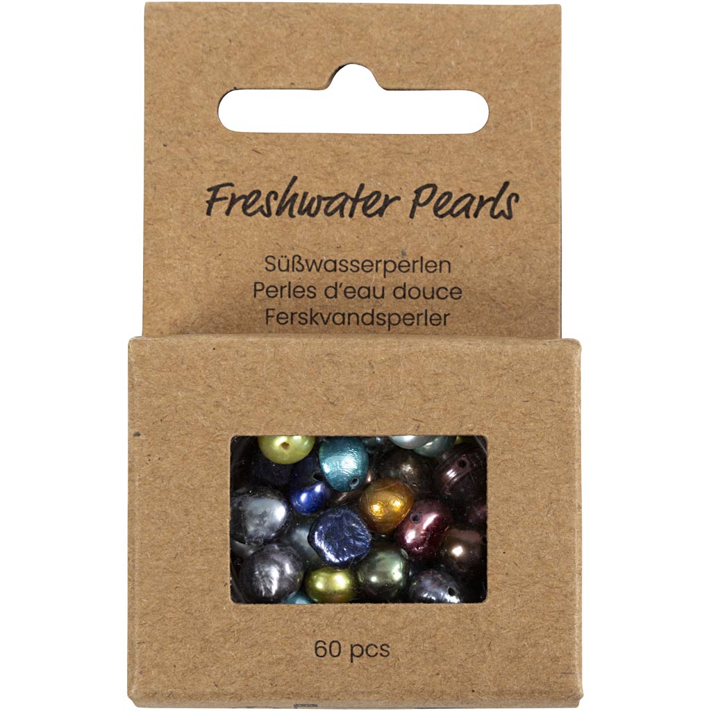 Mageveepärlid, diameeter. 5-6 mm, augu suurus 0,5 mm, pärlmutter värvid, 60 tk/ 1 pakk - Image 2