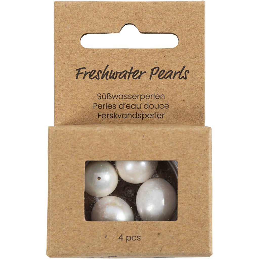 Mageveepärlid, perforeeritud pikisuunas, diameeter. 13-14 mm, augu suurus 0,8 mm, pärlmutter, 4 tk/ 1 pakk - Image 2