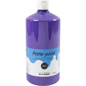 Plakatvärv Matte, violetne, 1000 ml/ 1 pudel