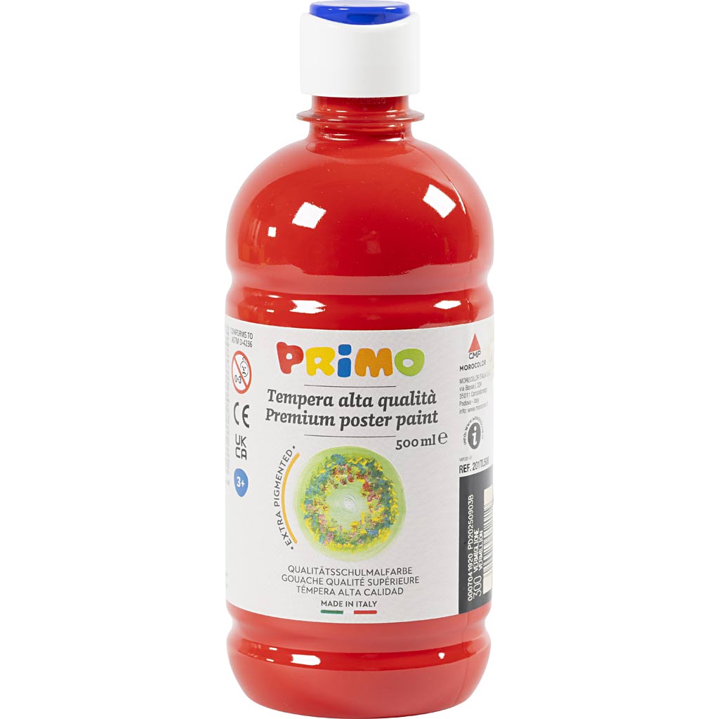 Plakatvärv Matte, punane, 500 ml/ 1 pudel