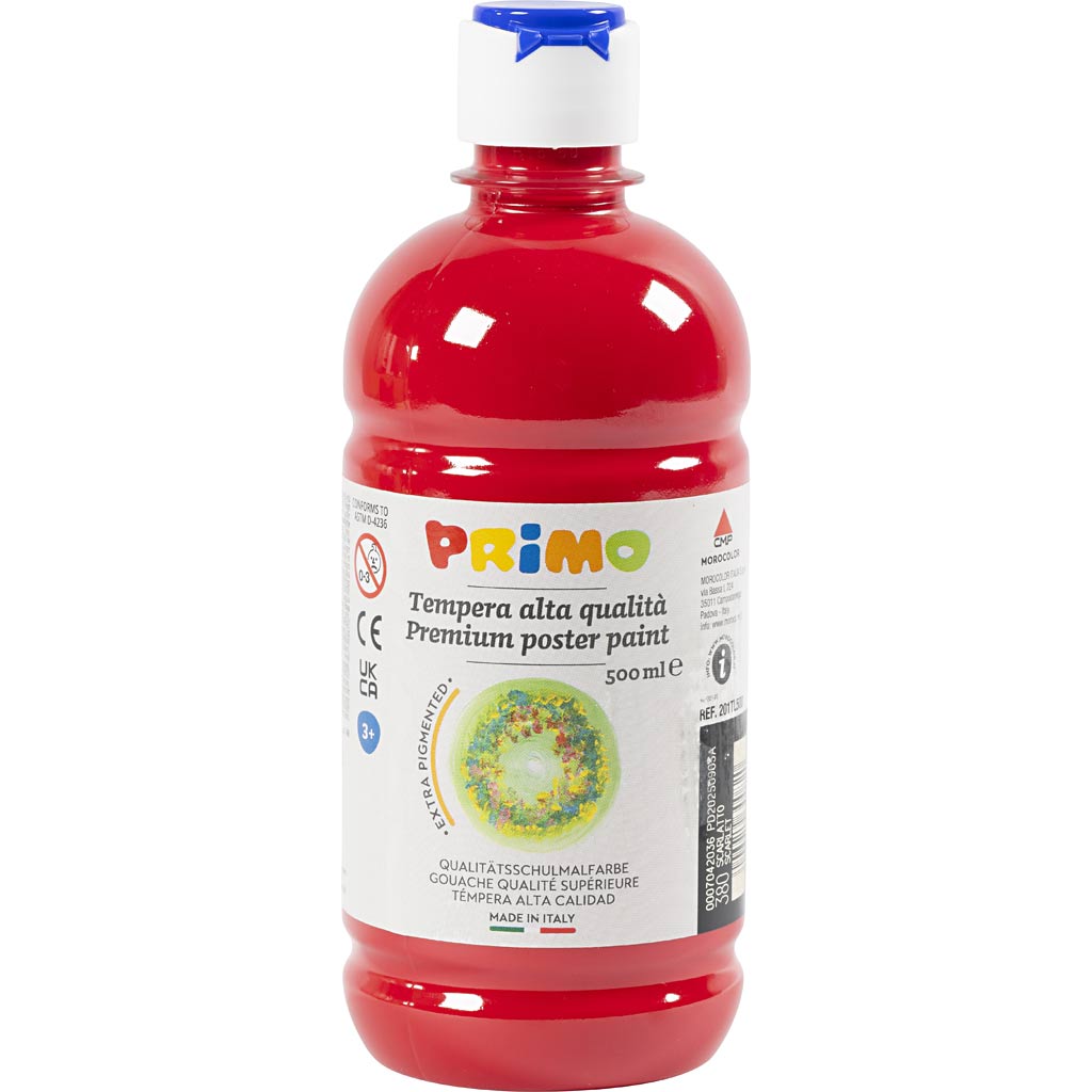 Plakatvärv matt, tumepunane, 500 ml/ 1 pudel