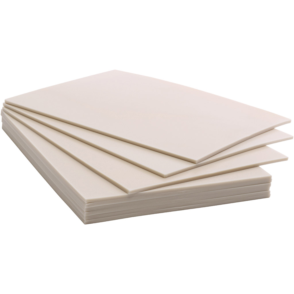 Lino plaadid, pehmed, suurus 15x20 cm, paksus 3 mm, 10 tk/ 1 pakk