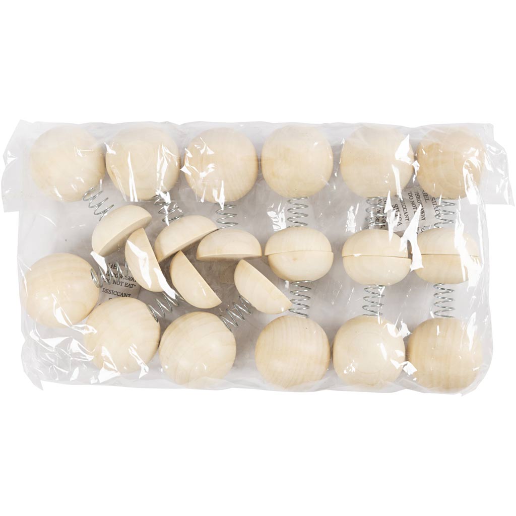 Puidust põrkefiguur, H: 75 mm, diameeter. 50 mm, 12 tk/ 1 pakk - Image 2