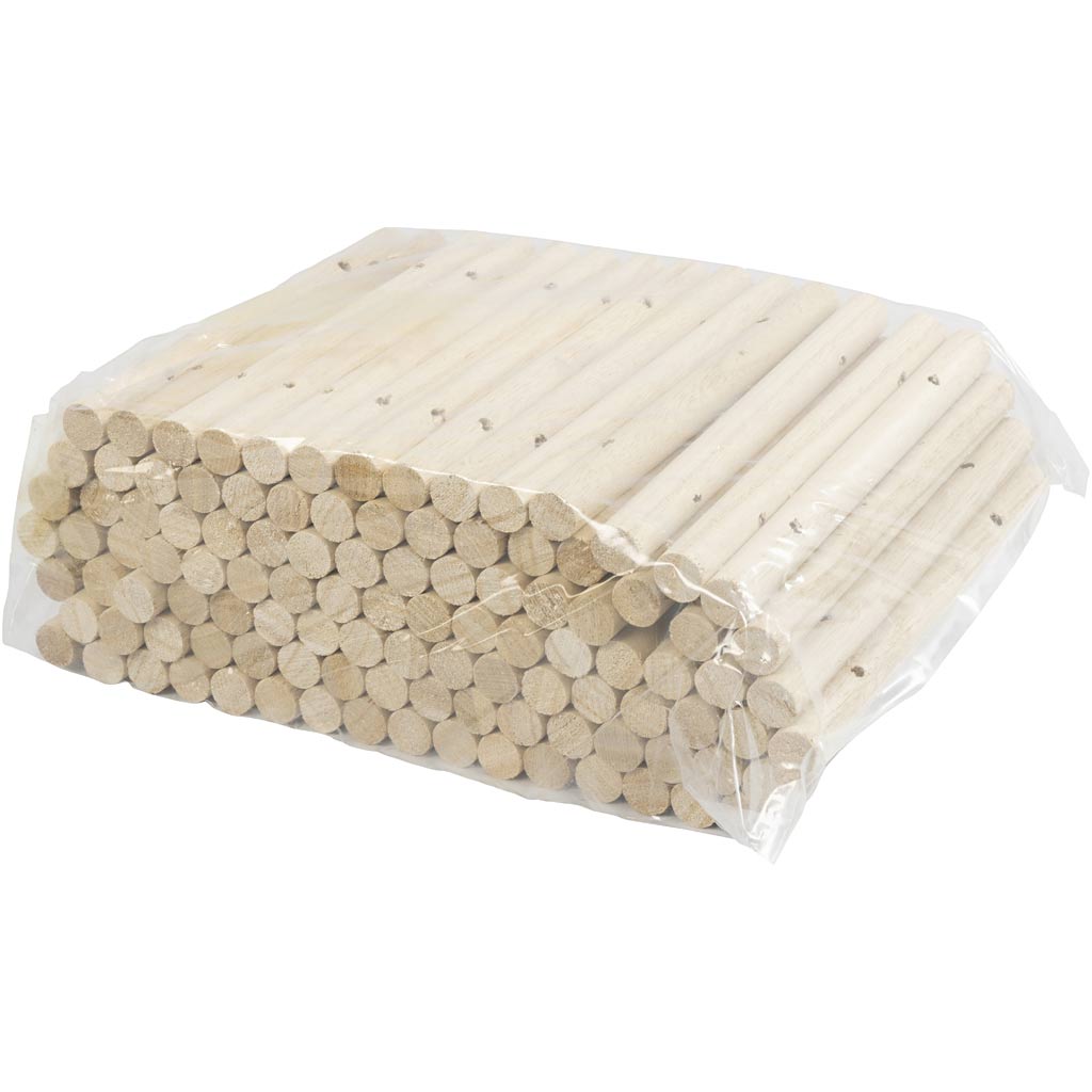 Puidust vardad aluse jaoks, diameeter. 14-15 mm, suurus 18 cm, augu suurus 4 mm, 108 tk/ 1 pakk. - Image 2