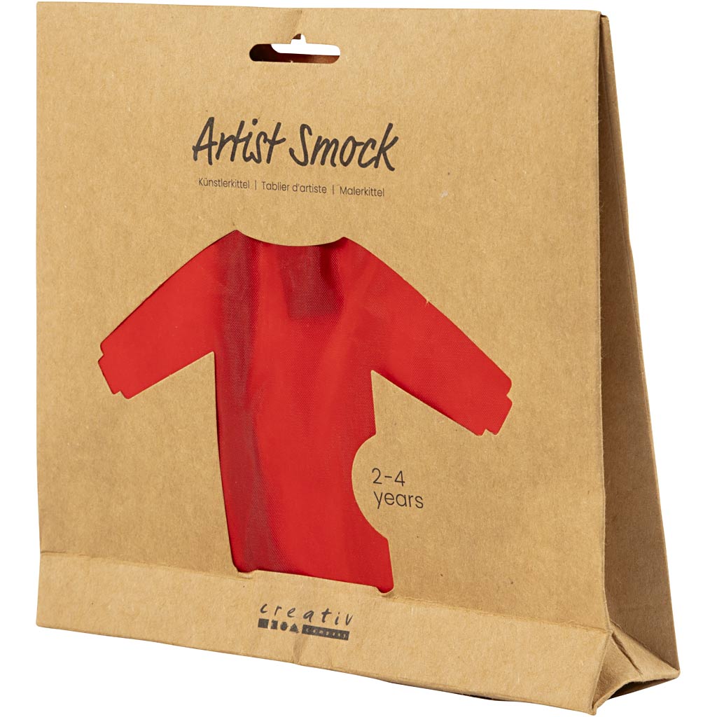 Artist Smock, L: 55 cm, suurus 2-4 aastat, punane, 1 tk. - Image 4