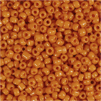 Seed Beads, dia. 3 mm, suurus 8/0, augu suurus 0,6-1,0 mm, oranž, 25 g/ 1 pakk.