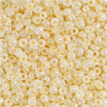 Seed Beads, dia. 3 mm, suurus 8/0, augu suurus 0,6-1,0 mm, elevandiluu, 25 g/ 1 pakk