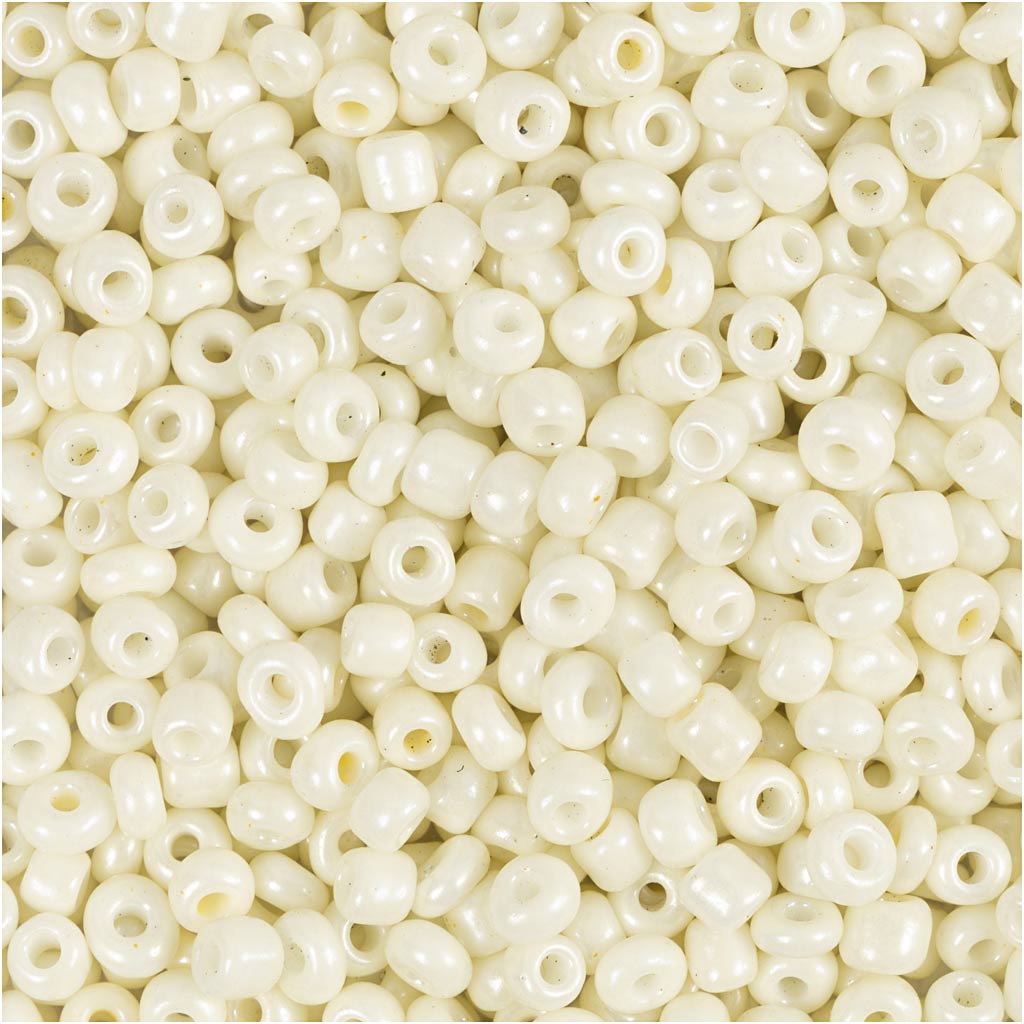 Seed Beads, dia. 3 mm, suurus 8/0, augu suurus 0,6-1,0 mm, pärlmutter, 25 g/ 1 pakk