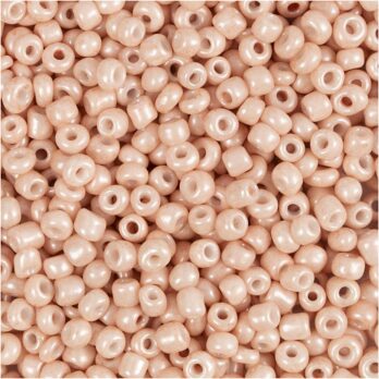 Seed Beads, dia. 3 mm, suurus 8/0, augu suurus 0,6-1,0 mm, tolmune roosa, 25 g/ 1 pakk