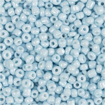 Seed Beads, dia. 3 mm, suurus 8/0, augu suurus 0,6-1,0 mm, helesinine, 25 g/ 1 pakk