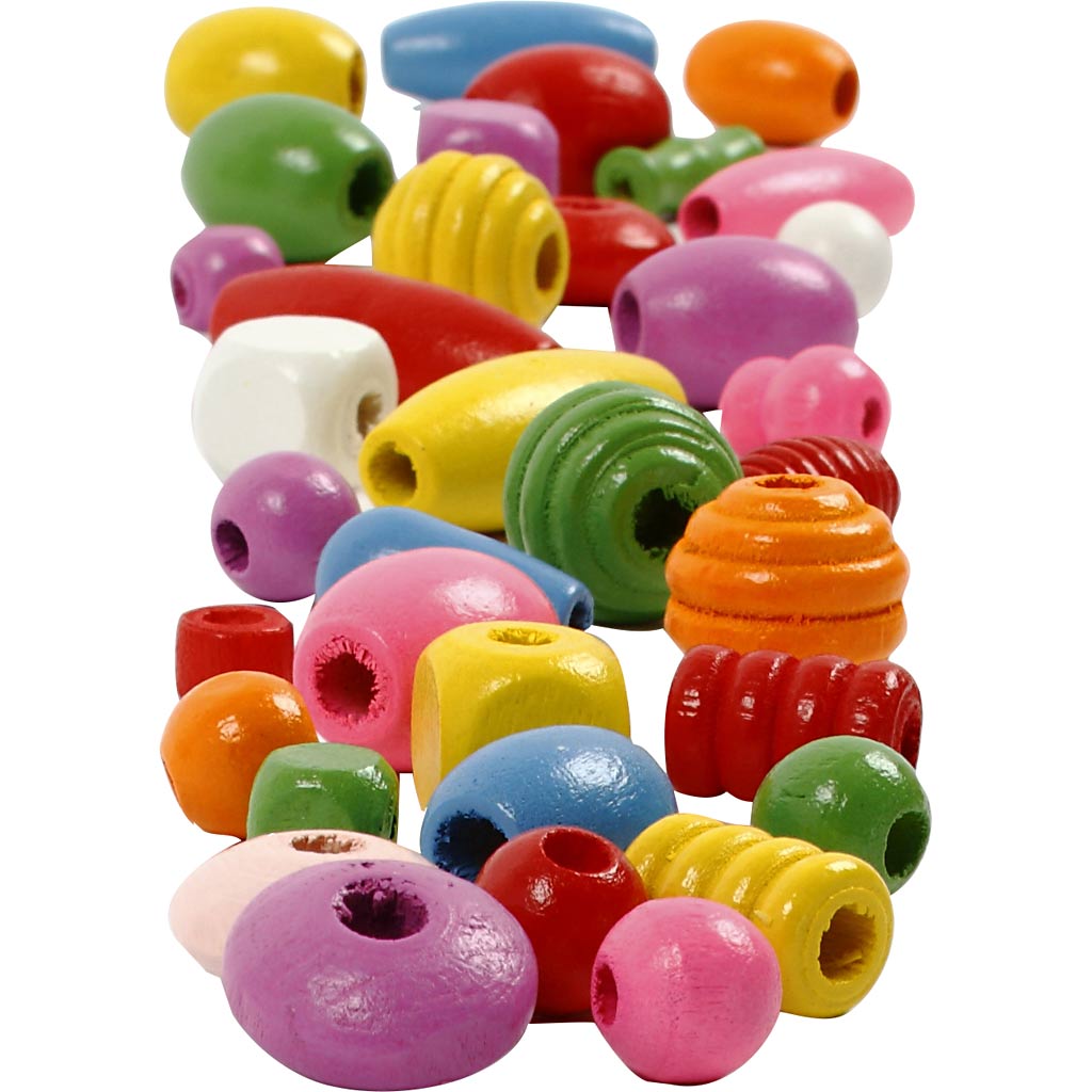 Puidust helmed, diameeter. 5-28 mm, augu suurus 2,5-3 mm, erinevad värvid, 800 g, 2 L/ 1 ämber. - Image 4