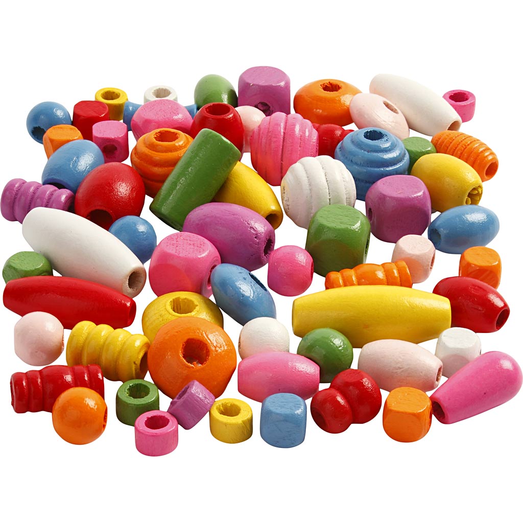 Puidust helmed, diameeter. 5-28 mm, augu suurus 2,5-3 mm, erinevad värvid, 800 g, 2 L/ 1 ämber. - Image 5